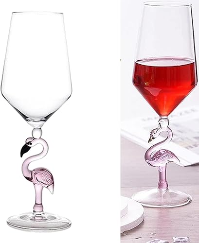 Miniatura 3 de Copas de vino flamenco, copa de cóctel, copas de Martini, botella de vino de champán para boda, fiesta, aniversario (16.9 fl oz)