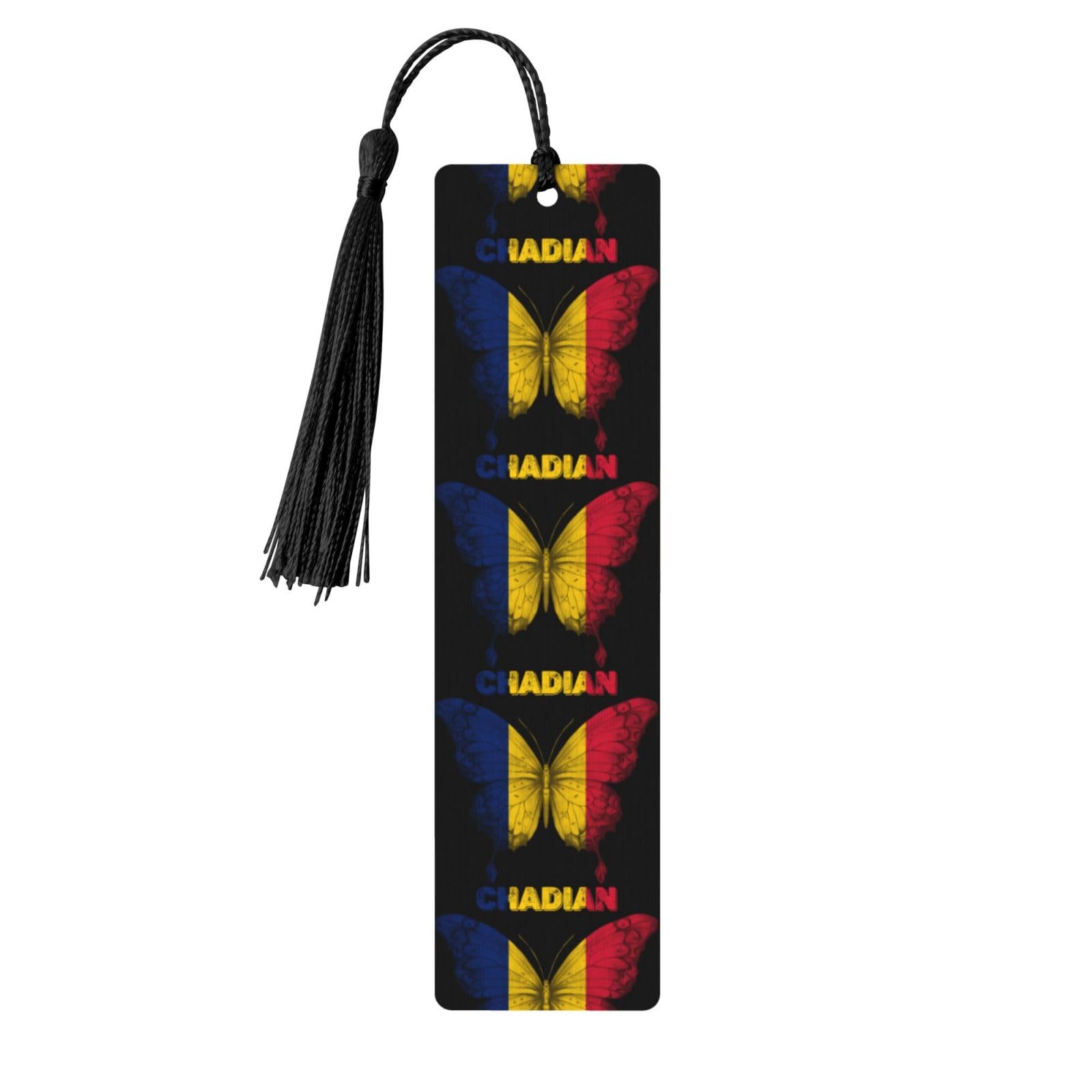 Chadian Flag Butterfly Valentine's Day Gift Bookmark Couple Gift Graduation Bookmark Gift Unisex