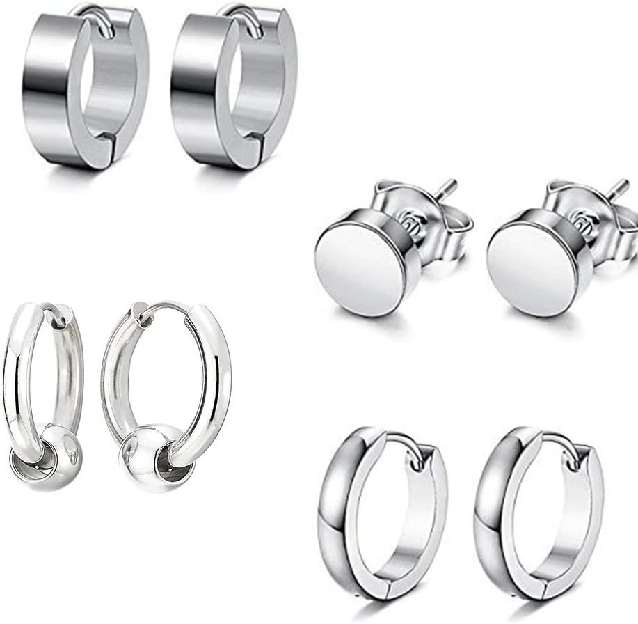 Orecchini A Perno A Forma Di Croce, 20 G, In Acciaio Chirurgico