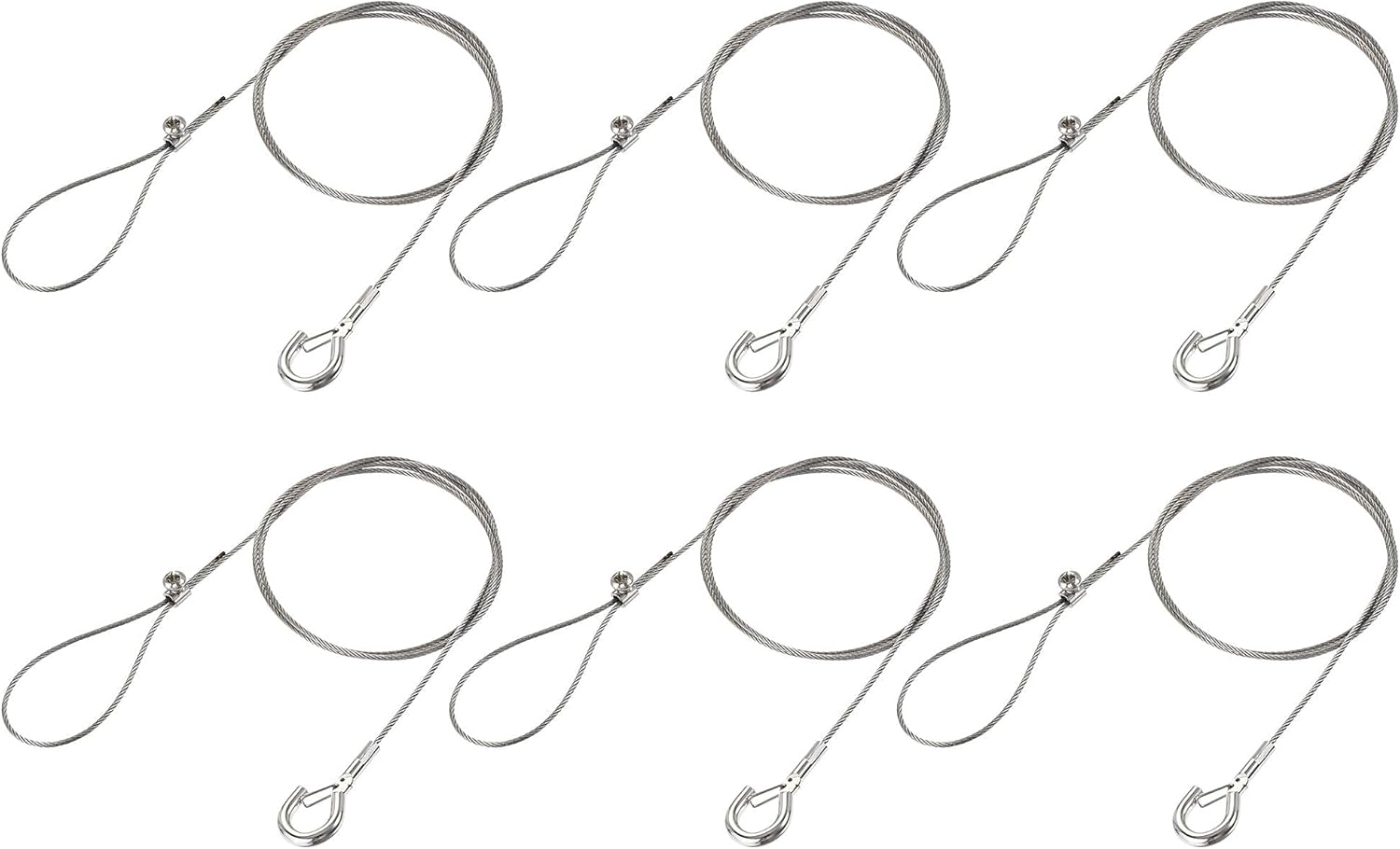 uxcell Picture Hanging Wire Kit, 6Set 1M Adjustable Hanger Wire Hook