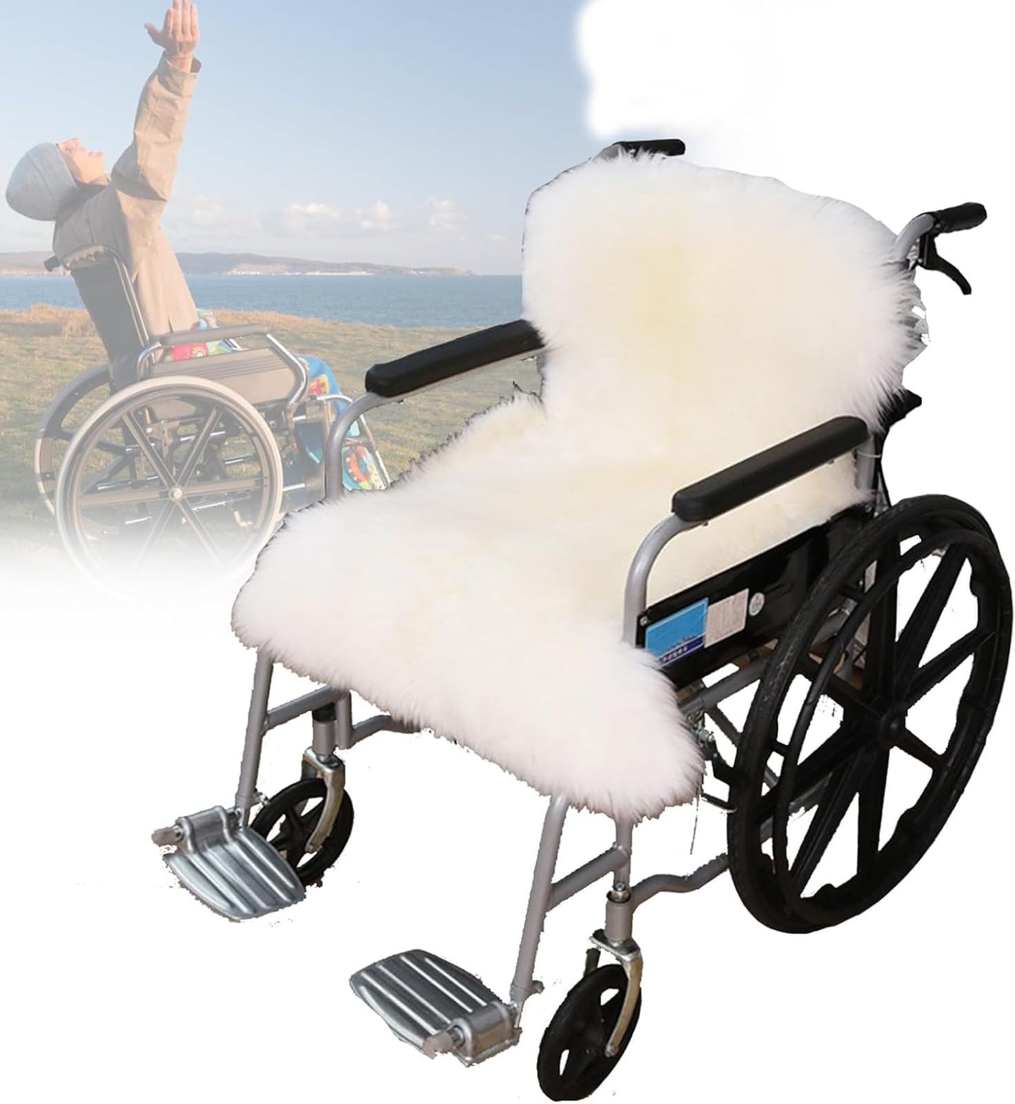 Ergonomiczna poduszka polarowa dla odciążenia kości ogonowej, idealna do wózków inwalidzkich, samochodów lub użytku domowego, komfortowa poduszka na wszystkie krzesła