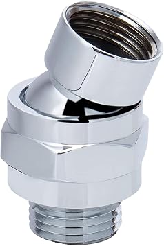 Shower Connector Ball Joint Replacement Shower Head Swivel Ball Adapter Brass Adjustable Shower Arm Connector Ball Joint Replacement