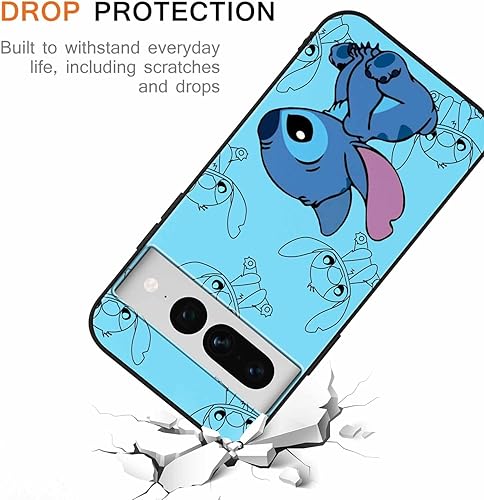 Miniatura 4 de FGIAZDU Paquete de 2 bonitas fundas de teléfono de anime para Google Pixel 7 Pro 5G 6.6, funda protectora con patrón de dibujos animados de