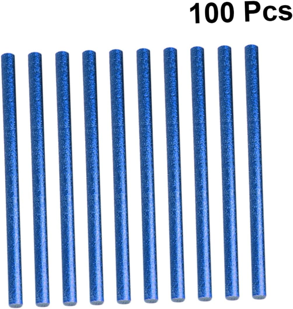DOITOOL 100pcs Colorful Hot Melt Glue Sticks Adhesive for Crafts and Decoration Glitter Strong Adhesion for More
