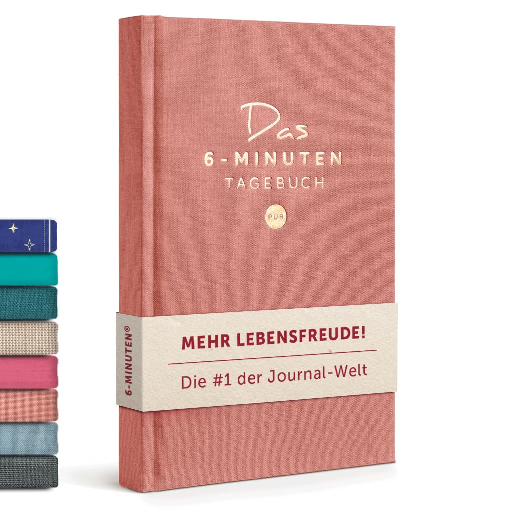 6-Minuten Tagebuch für Erwachsene 2025 (Das Original) - Dankbarkeitstagebuch, Wissenschaftlich Fundiertes Journal Buch - Achtsamkeitstagebuch für Mehr Resilienz & Selbstliebe