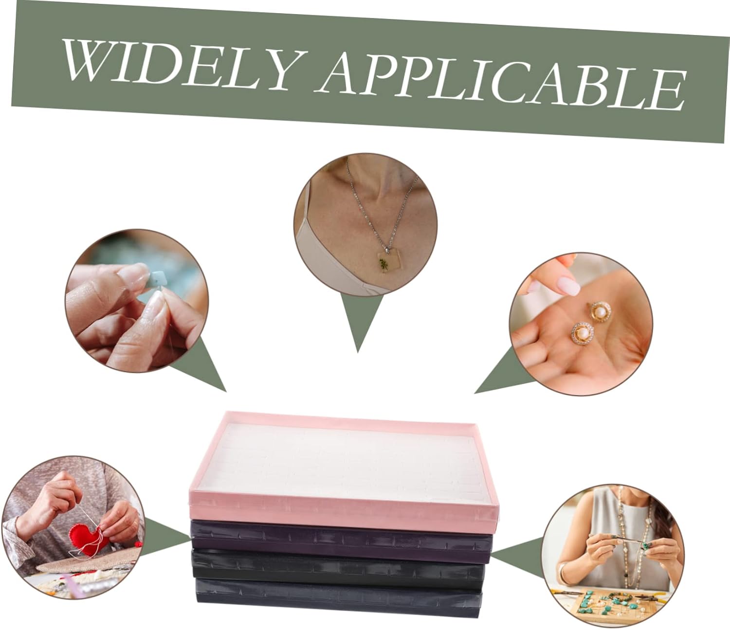 4pcs Jewelry Display Pads for Earrings and Brooches Soft Insert Trays for Jewelry Organization and Storage Lightweight and Elegant Design for Home Shop Use