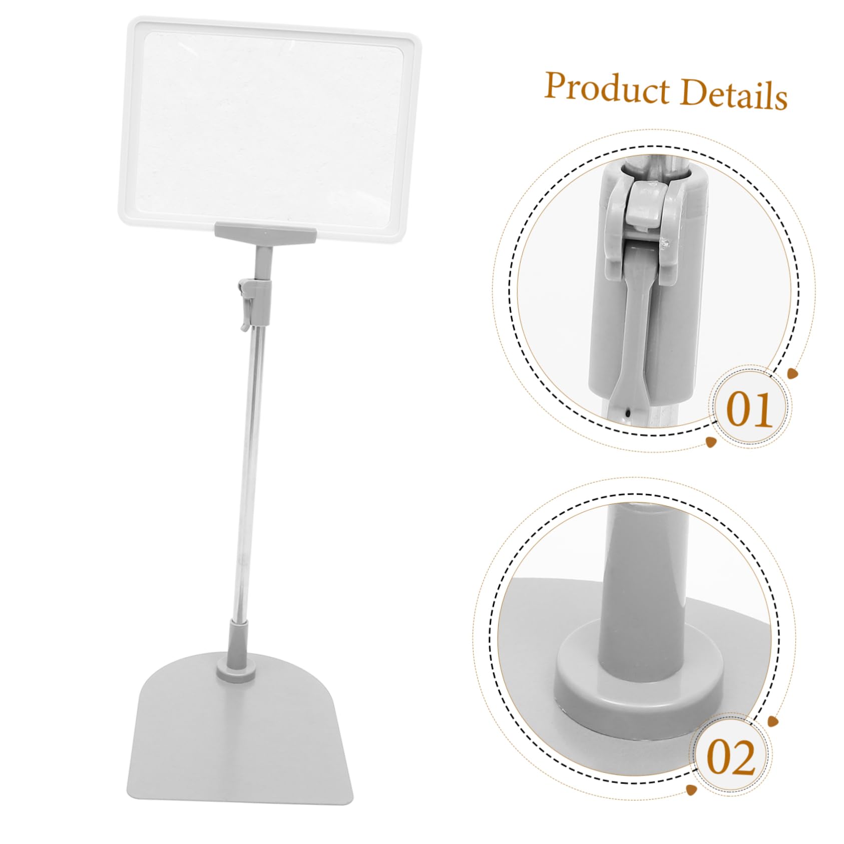 Homoyoyo Espositore Design Stabile e Leggero Bianco A5 Prezzi Supermercato in Acciaio Inossidabile e Plastico per Cartellini Prezzo in Negozio e Supermercato