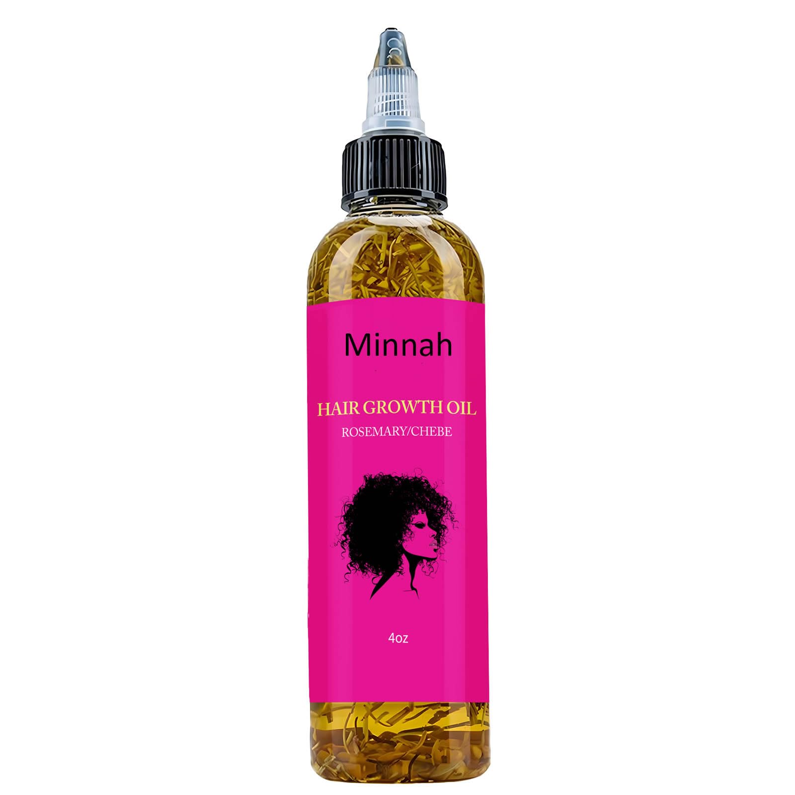 Minnah Hair Growth Oil - Extra Strength Rosemary + Fenugreek Herbal Hair Growth Oil for Nourished Skin