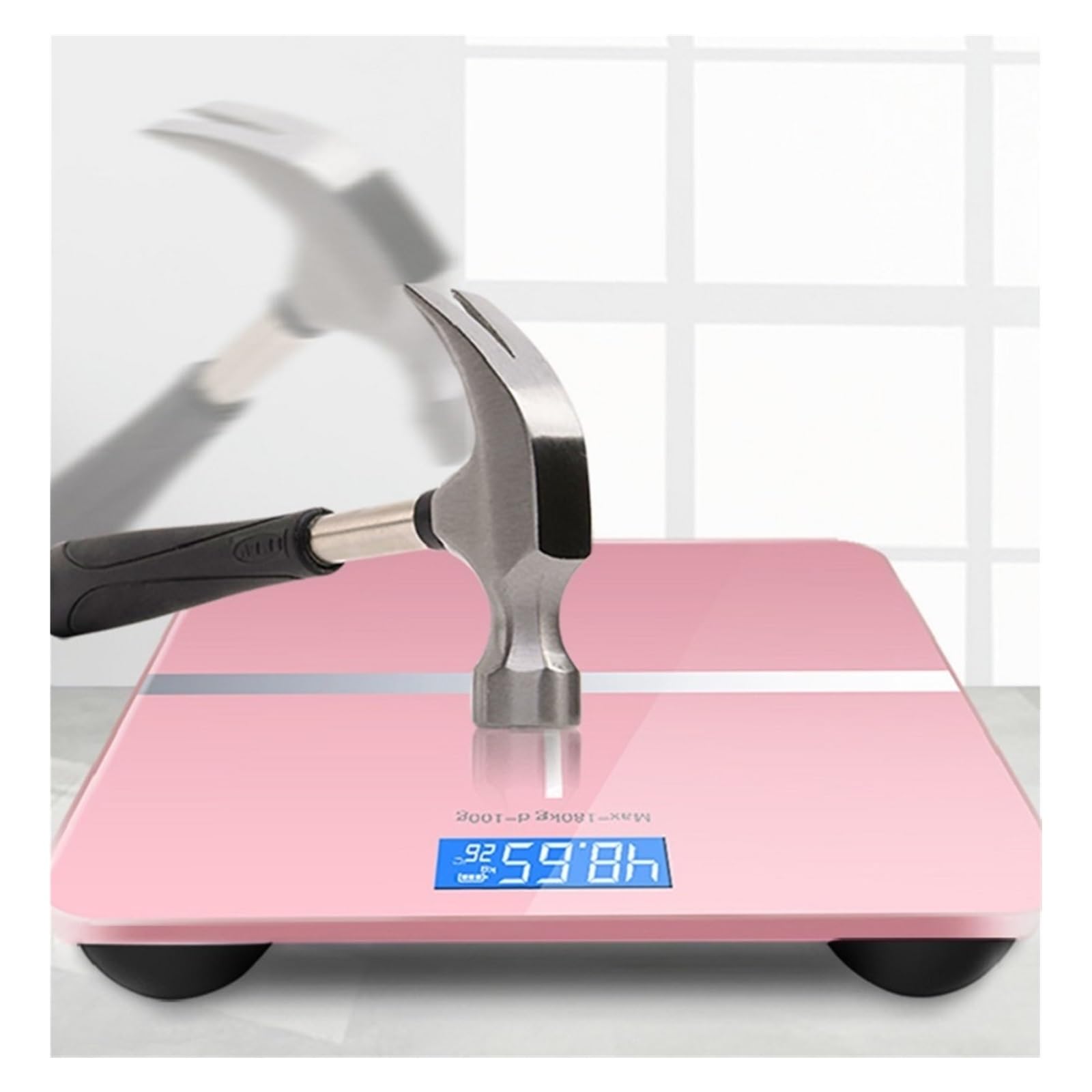 Bilancia Digitale Wireless Intelligente In Vetro For Il Grasso Corporeo Elettronica Da Bagno Con Display A LED For Ricarica USB Preciso E Facile Da Leggere(White weight scale)