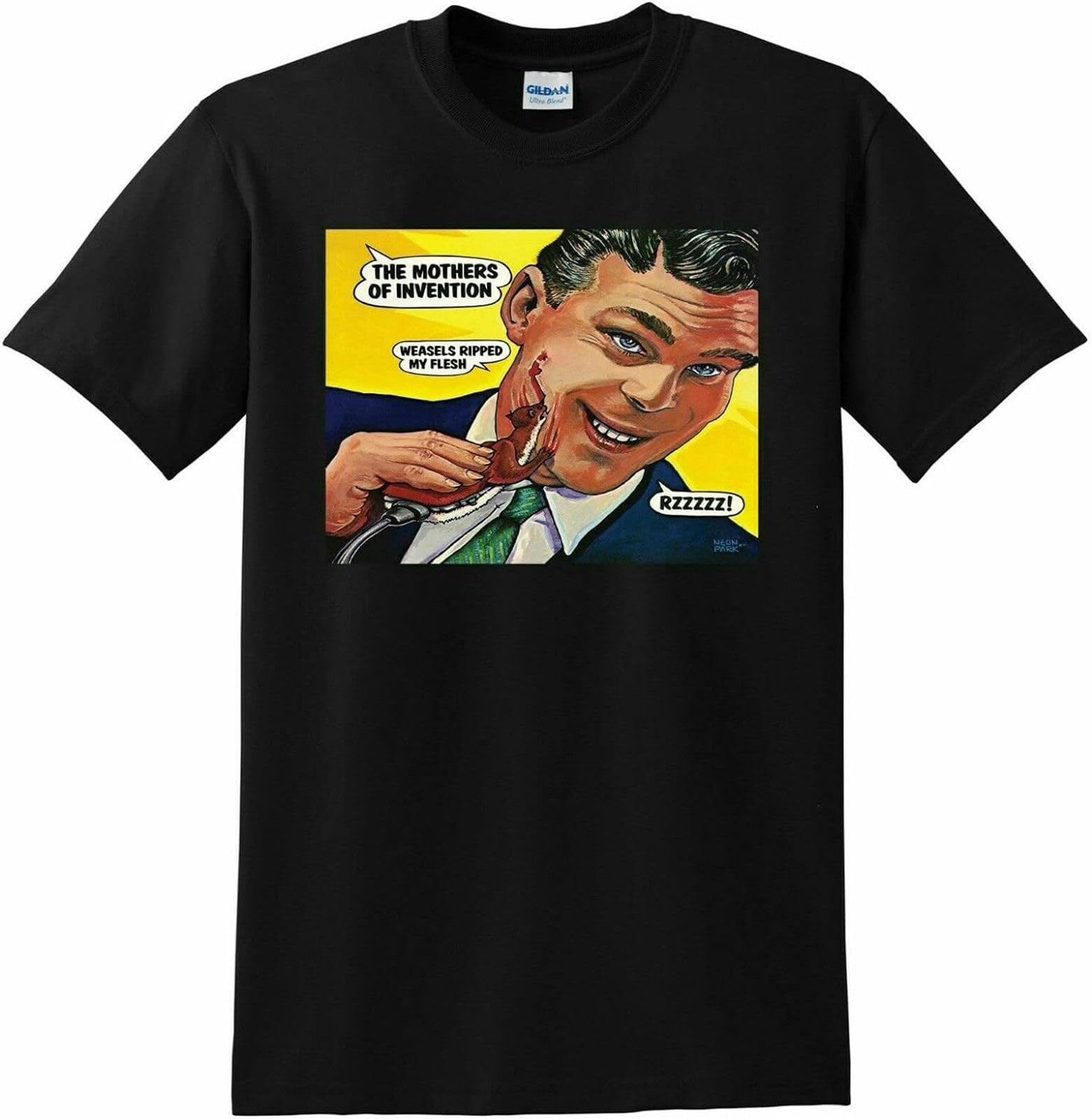 Frank ZPA Shirt Weasels Ripped My Flesh Vinyl cd Cover Small Medium Large Hot Black