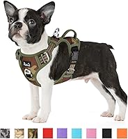 Vista 16 de SlowTon Arnés para perro sin tirones, arnés resistente sin estrangulamiento para mascotas, con 2 clips para la correa y mango vertical de fácil