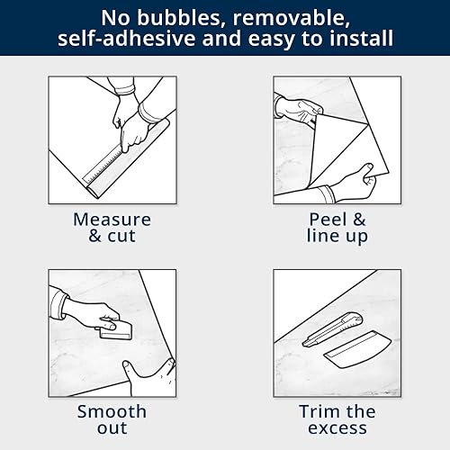 Miniatura 6 de Cubierta de encimera de granito instantánea película de 36 pulgadas x 12 pulgadas oro veneciano