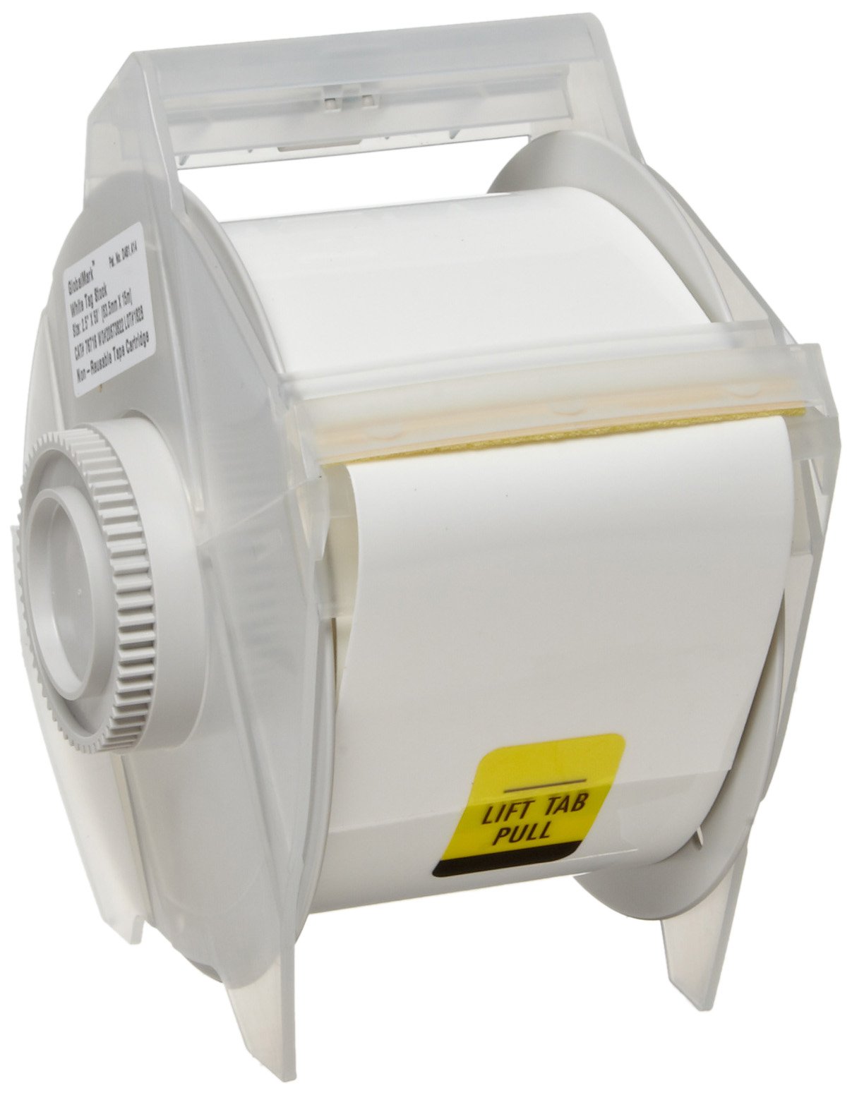 Brady 76716 GlobalMark 50' Length x 2.5" Width, B-551 Tag Stock Supply Non-Adhesive, White Tape