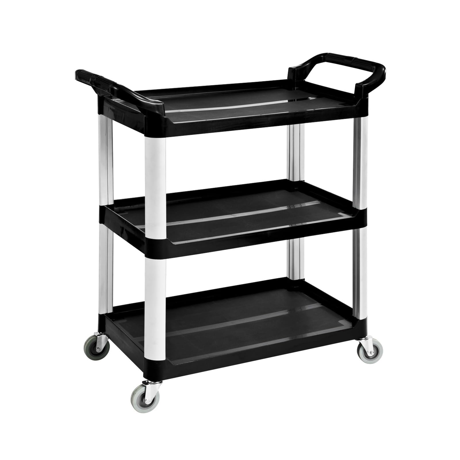 Carrello di servizio for alimenti in plastica a 3 livelli Attrezzatura da cucina for servizio da pranzo Carrello di servizio for carrelli portavivande for ristoranti(M)
