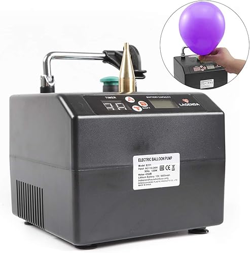 Miniatura 6 de Bomba de globo de aire eléctrica portátil Lagenda de 110 V, B231, soplador de aire automático profesional, globo eléctrico, bomba de una boquilla,