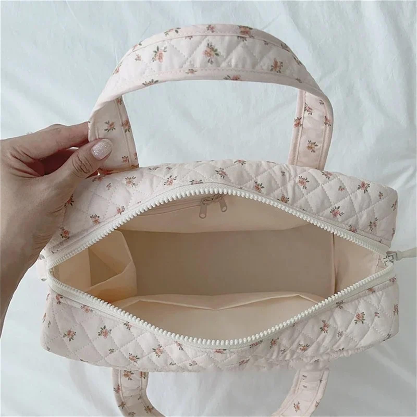 Borsa Passeggino Universale Borsa portaoggetti for Mamma Borsa a Tracolla Multifunzionale Borsa a Tracolla Leggera Trapuntata Floreale in Cotone Moda Portatile