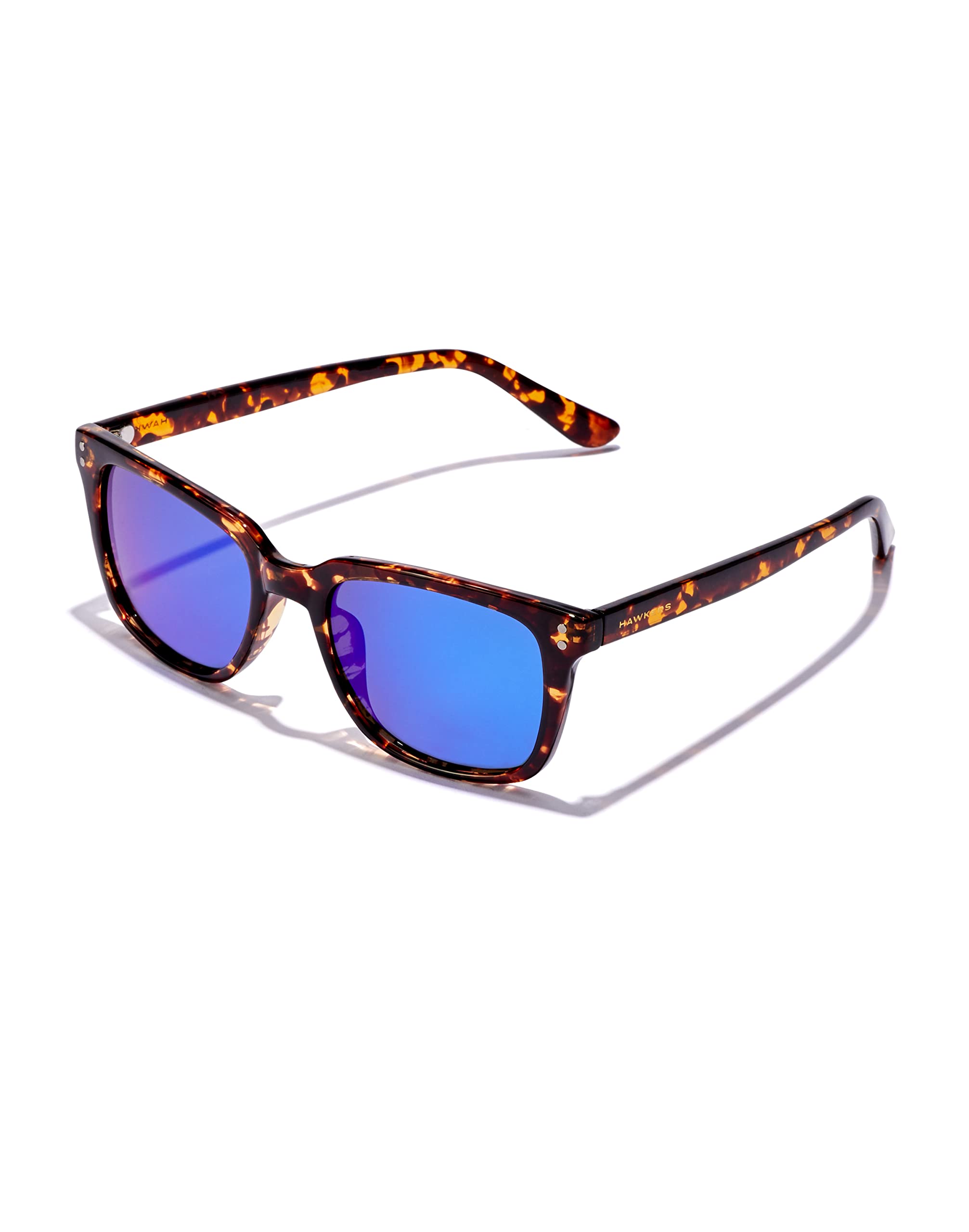 HawkersMen's - Women's Brown Square Polarized | Uv Protection (Uv 400) Blue Reflector Mirror Lens Small Sunglasses - Hjac22Cltp