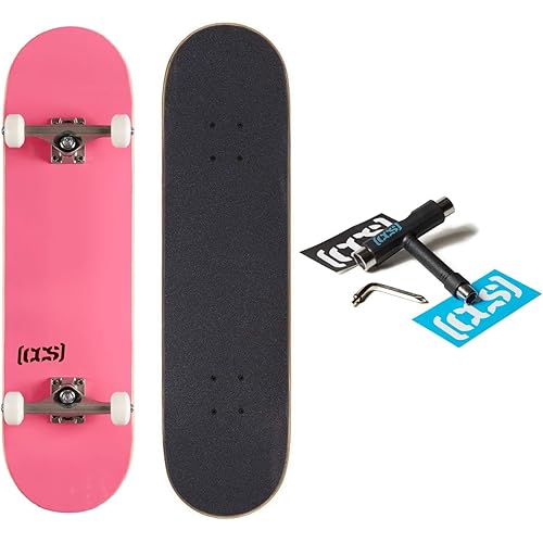 [CCS] Skateboard Complete | Maple Wood | Professional Grade | Fully Assembled with Skate Tool & Stickers | Adults, Kids, Teens, Youth | Boys & Girls