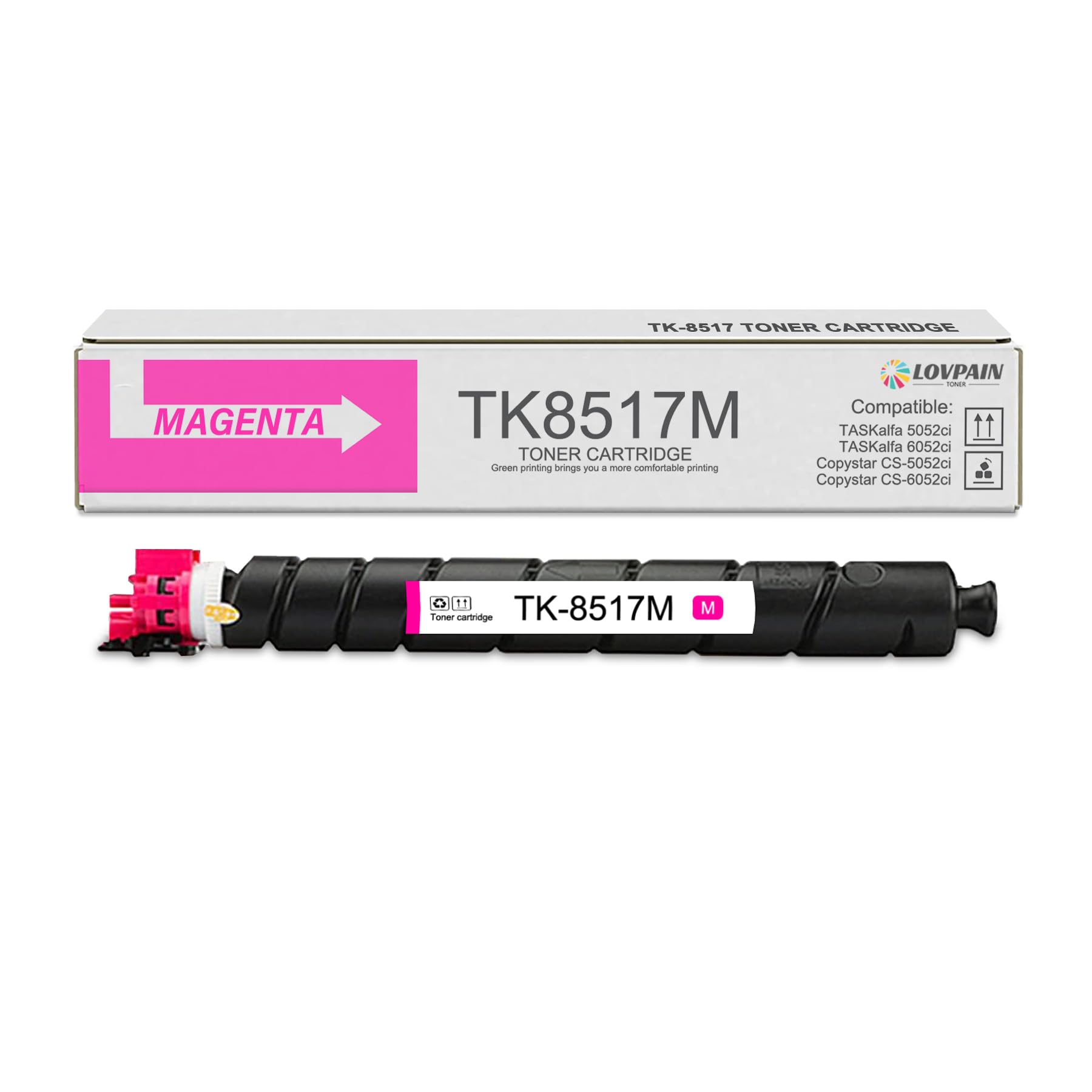 TK-8517 TK8517 Toner Cartridge (1-Pack, Magenta) - Lovn Compatible TK-8517M Toner Cartridge (Up to 20,500 Pages) Replacement for Kyocera Copystar CS-
