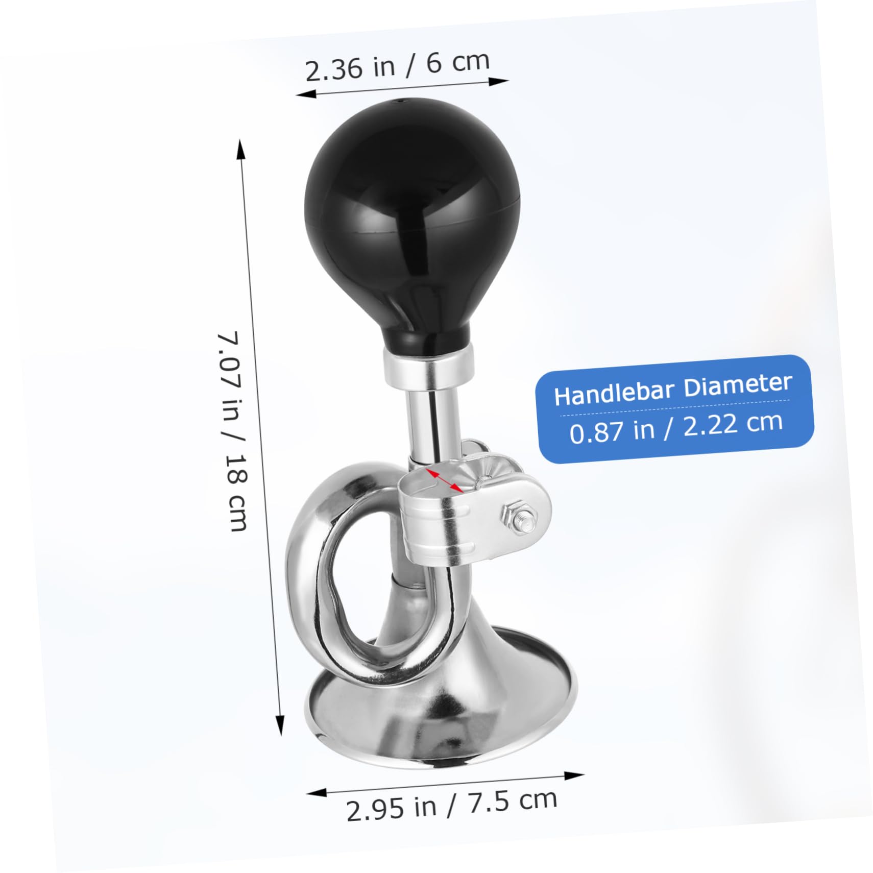 Abaodam Sonnette de vélo klaxon de clairon de vélo poignée klaxon Fort pour vélo honker Sonnerie de vélo Adultes Bike Horn Alarm klaxon d'accessoires de vélo Silver