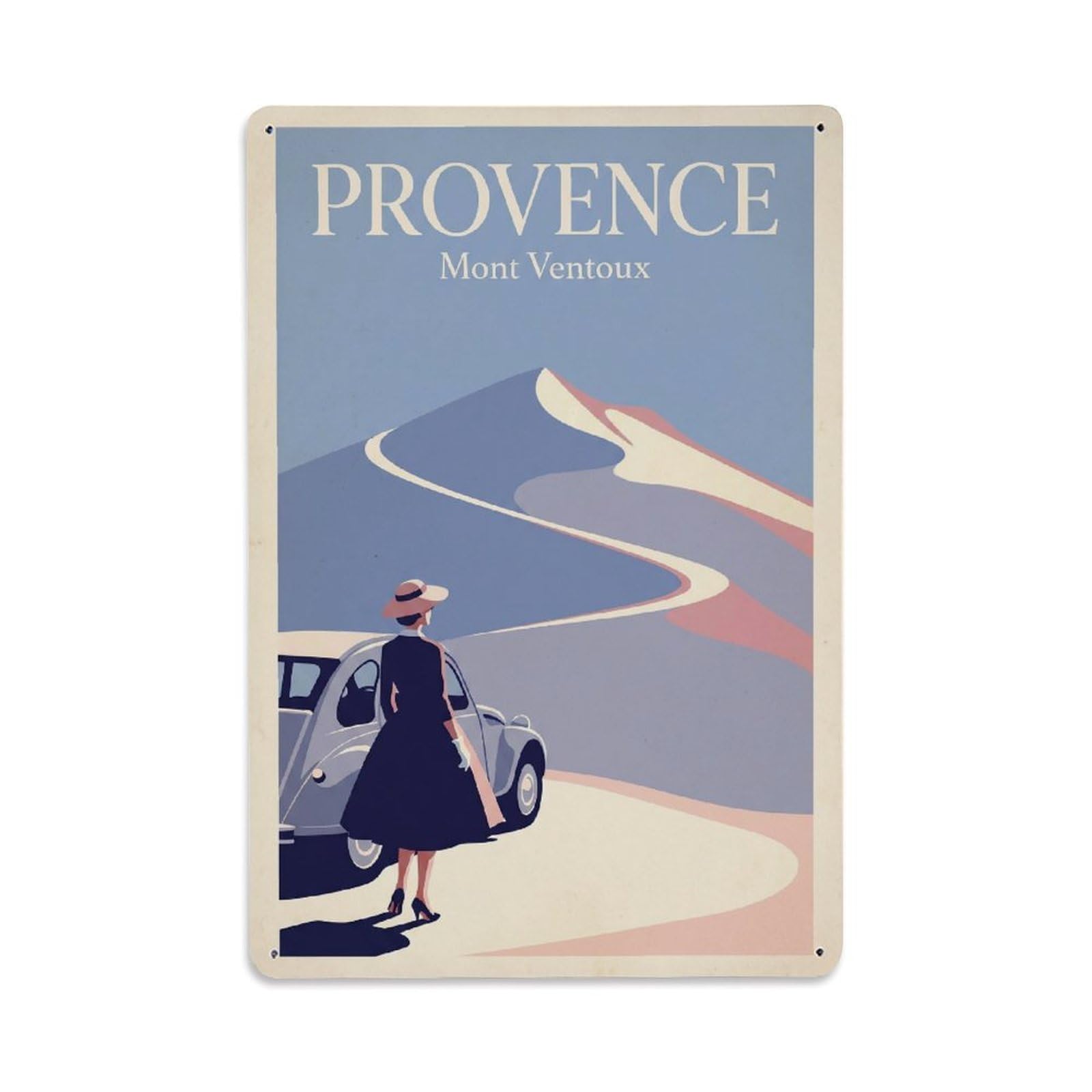 Gead 8X12inch Style Vintage Travel Provence Mont Ventoux Metal Tin Sign