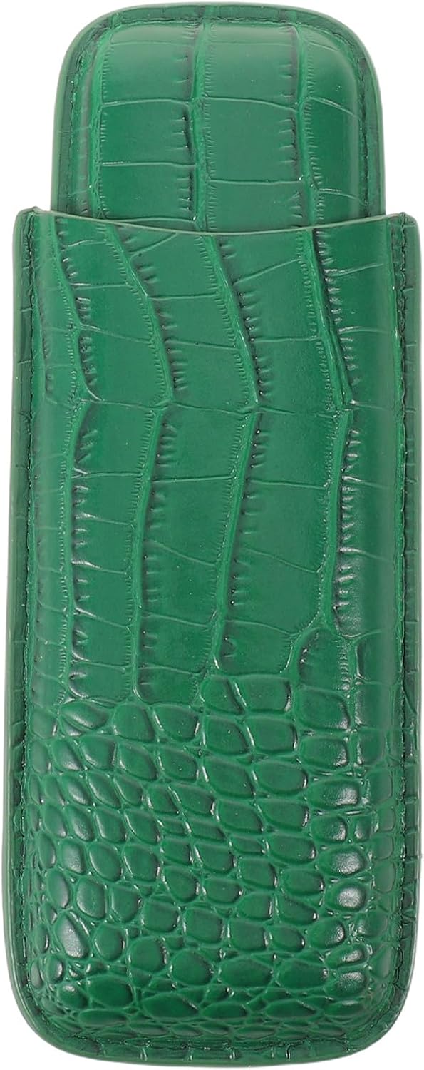Operitacx Cigar Case - Portable Carrying Pouch Bag Travel Leather Humidor Case - Fashionable Storage Container for Husband, Boyfriend, Boss, Father - Holds 2 Cigars