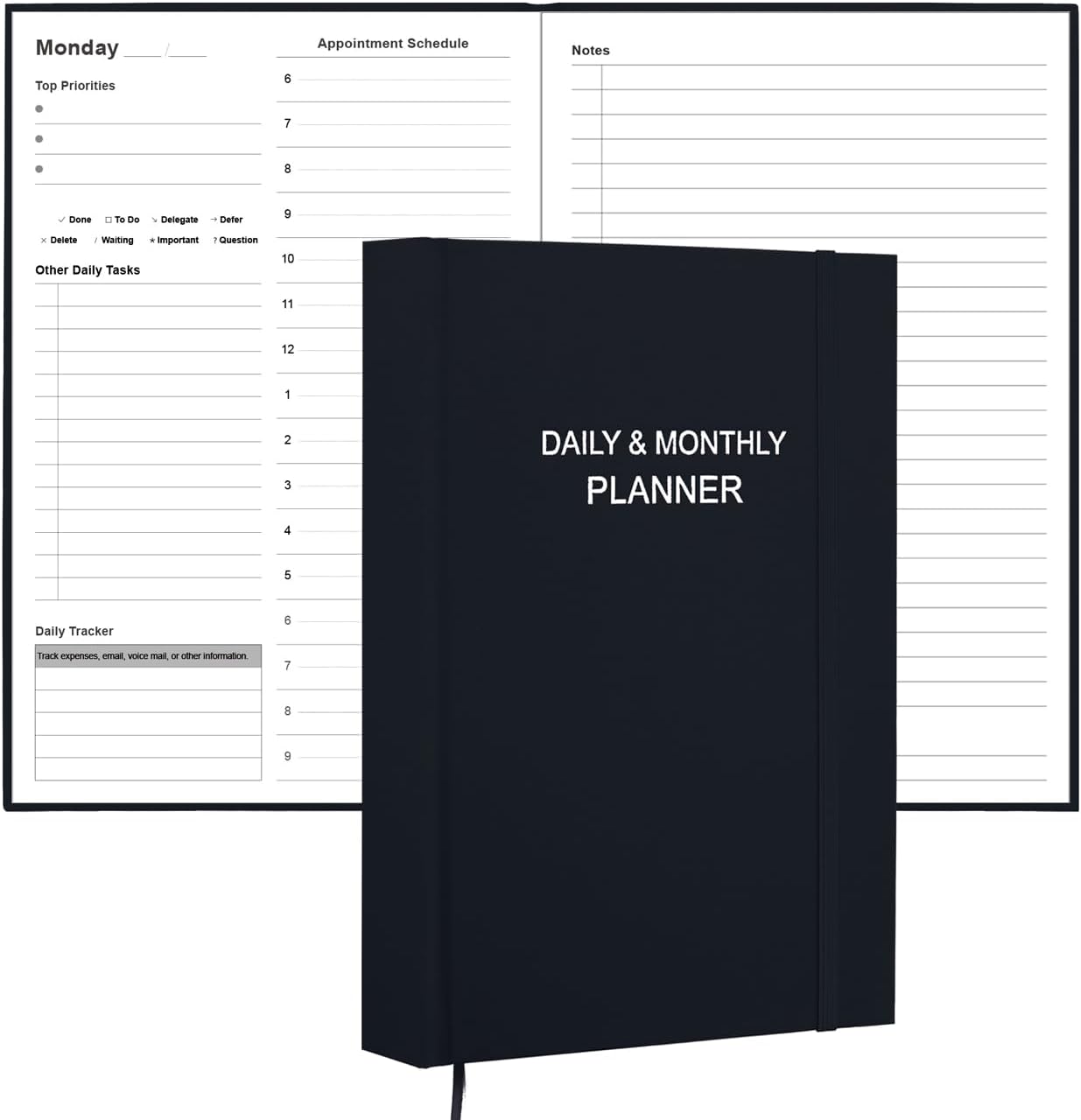 Daily & Monthly Planner for 2025 or Anytime Daily