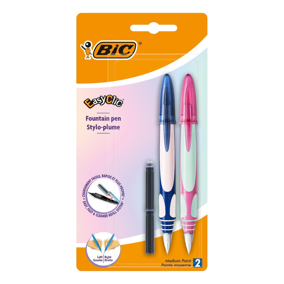 万年筆 2本セット パイロット・カヴァリエ万年筆・ピンク・レッド