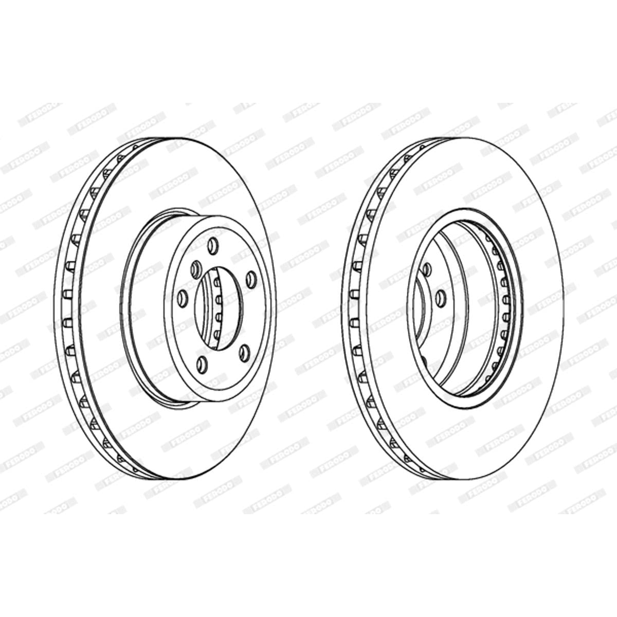 2x FERODO Disco freno Anteriore Ø324mm Altezza: 77mm Spessore: 30mm ventilato DDF1242C-1 Compatibilità con BMW 5 Sedan E60 5 Touring E61 6 Coupe E63 6 Cabrio E64, ALPINA B10 Station wagon E39