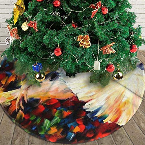 AEMAPE Falda de árbol de Navidad de Bailarina de Ballet Colorida decoración...