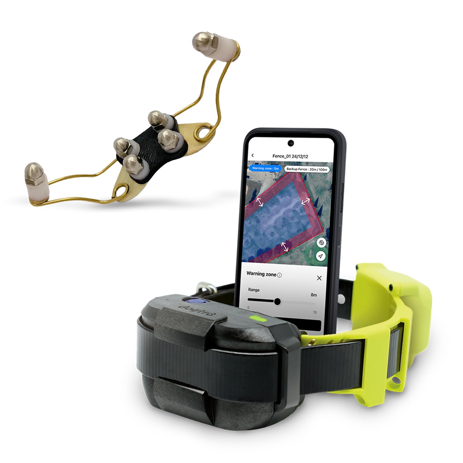 Dogtra GPS Dog Fence & Titanium Enhanced Contacts | No Subscription, Wireless Custom Fence with App, Tone/Vibration/Correction, Waterproof Rechargeable Collar 15lbs+, Better Comfort & Connection