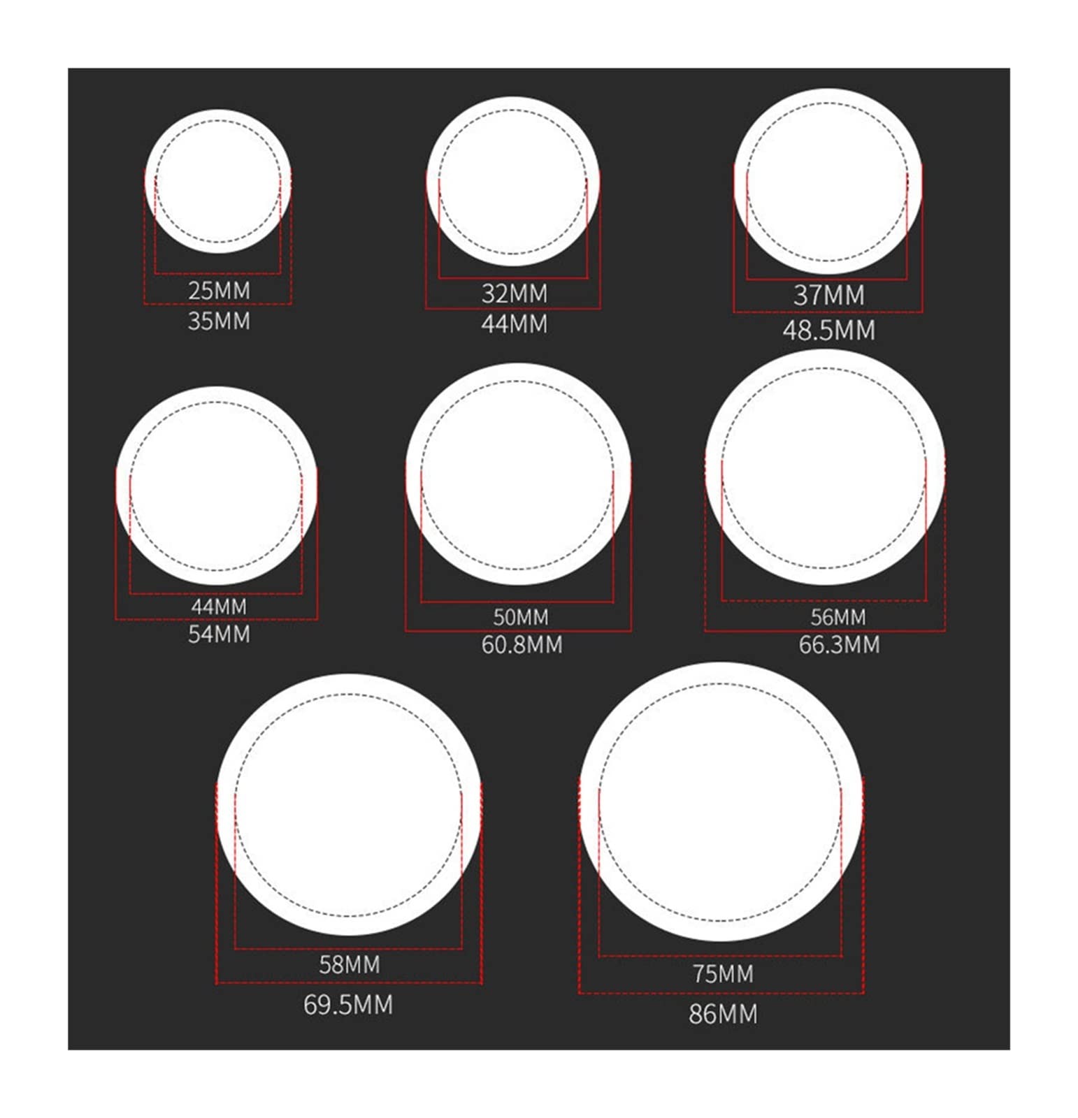 Troqueladora gráfica, máquina for Hacer Insignias, Cortador de Papel cartón Circular DIY, Herramientas for Cortar Tarjetas Redondas(50mm)