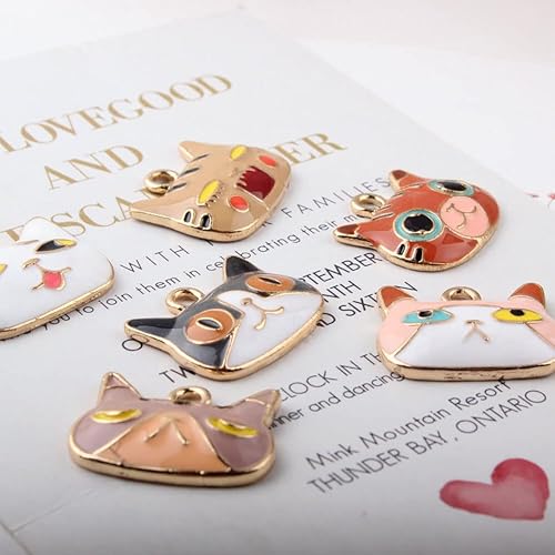 Miniatura 6 de Enamel Cat Charm Bulb Charm Coffee Cup Earrings Making Charm Cute Charm Bracelet Artifact Jewelry Making DIY Pendant Necklace Supplies
