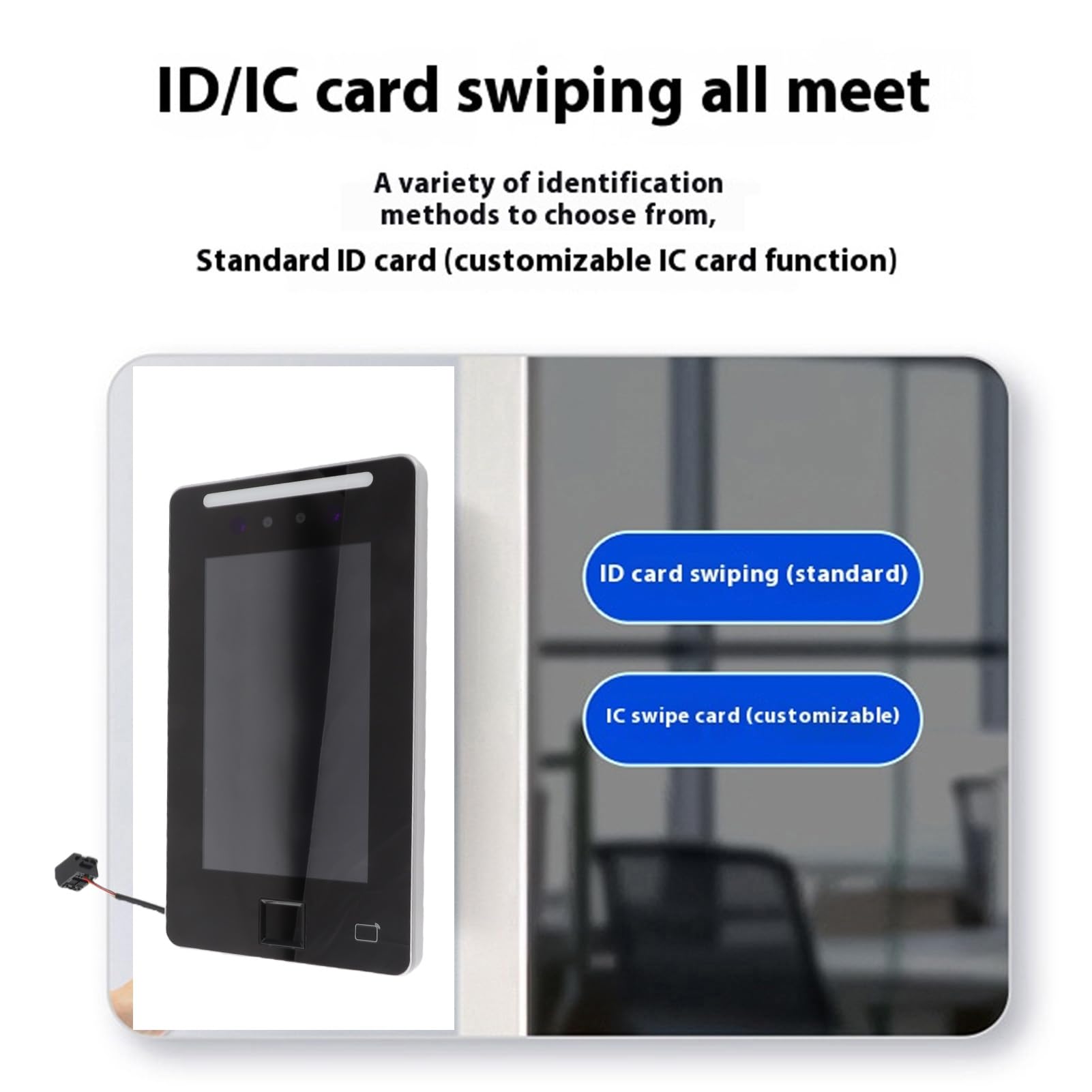 Access Control Time Attendance Machine Visible Light Dynamic Facial Recognition Fingerprint Password ID Card Access Control