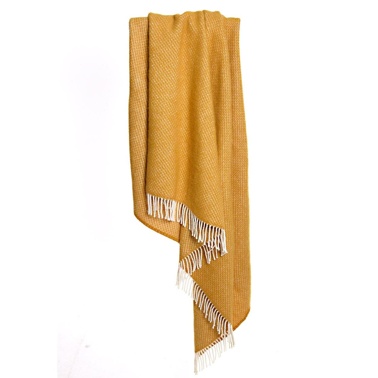 Tweedmill Mustard Yellow Lifestyle Averil Throw 150Cm X 183Cm 100% New Pure Wool Made In Wales