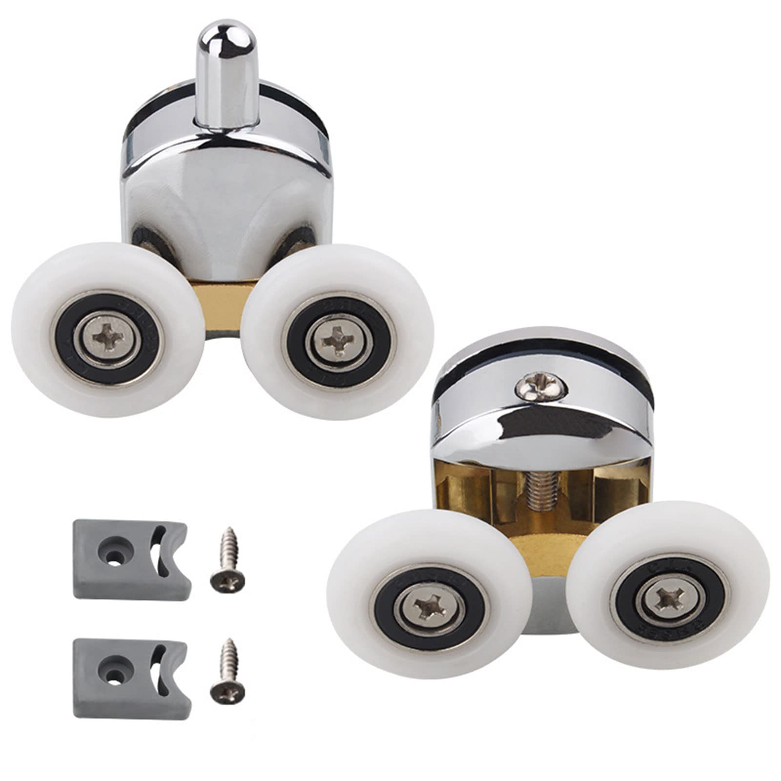 Ngcg 25Mm Shower Door Sliding Glass Door Pulleys Replacement Bearing Rollers Runner Shower Room Cabins Swinging Pulley Sliding Door Pulleys Glass Bearing Rollers Shower Door