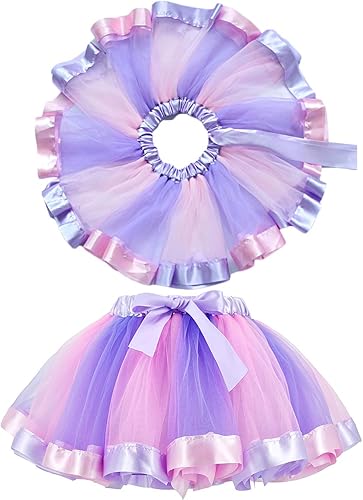 Miniatura 2 de JiaDuo - Disfraz para niñas falda de tutú con camisa blanca diadema y cinto de satén
