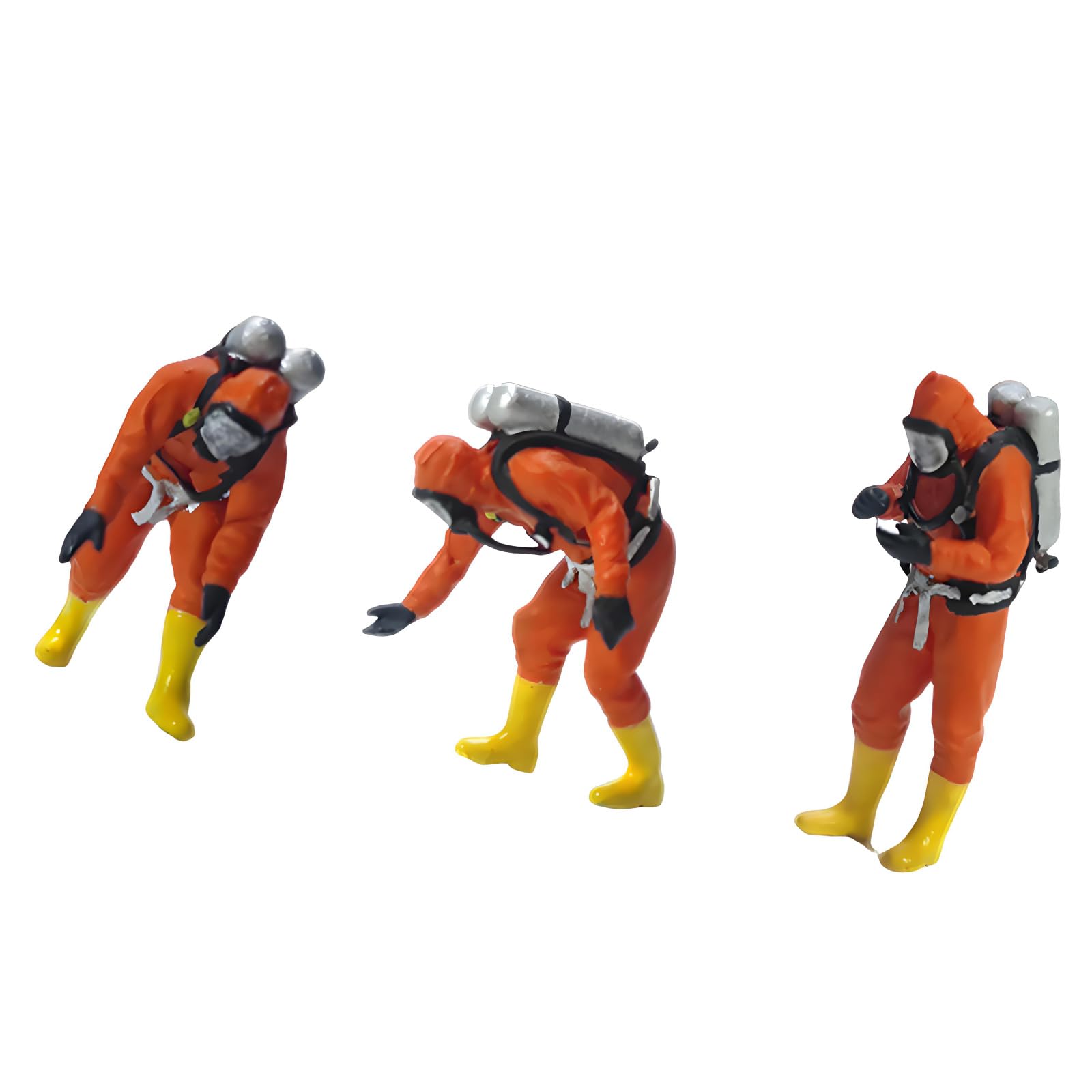 Hredyqw Rescued Team Figure Model 1:64 Scale Hand Painted Miniature Figure for Miniature Scene Dioramas Props,Model Car