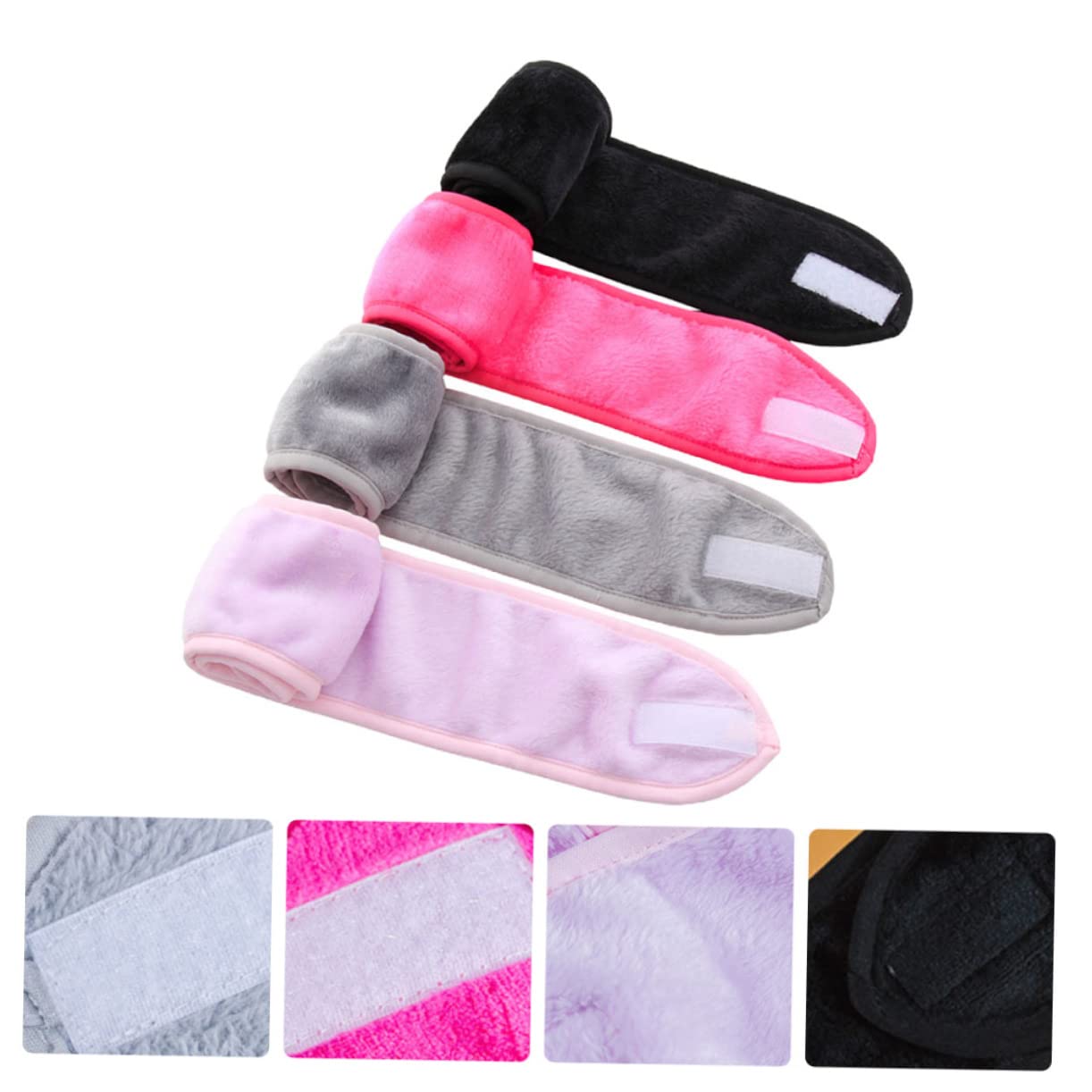 MAGICLULU 12 Pz elastico per in fibra accessorio per per il lavaggio del viso doppio chignon per make up scrunchies arredamento cerchietti copricapo trucco