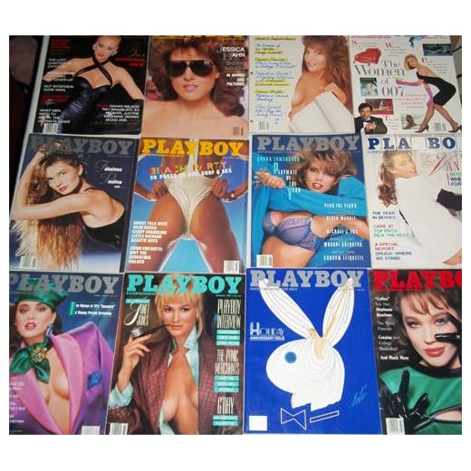Playboy 1987 Set of 12 Complete Year Magazine Collection with Vanna White Issue