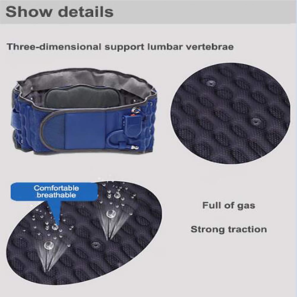 Faja Lumbar Fitness, para Hernia de Disco, ciática, escoliosis, estenosis espinal, cinturón de tracción del Aire de la Columna Vertebral, para el Alivio del Dolor Lumbar