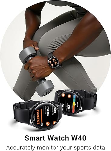 Miniatura 6 de IOWODO Reloj inteligente para mujeres y hombres, pantalla ultra clara AMOLED de 1.43 pulgadas con monitor de frecuencia cardíacasueño, 21 idiomas,