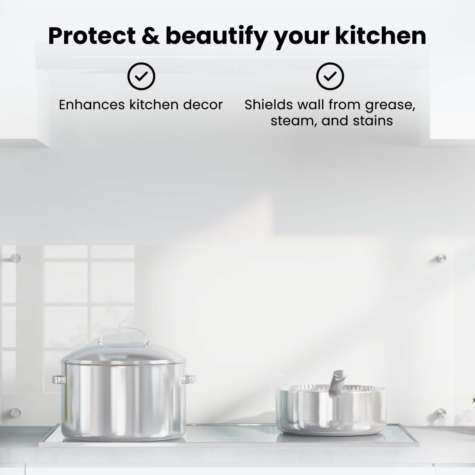 vidaXL Schienale da Cucina Trasparente 100 x 40 cm Vetro temperato, Design da Cucina alla Moda: Schienale in Vetro, Parete Resistente al Calore, estetica Moderna per la ristrutturazione