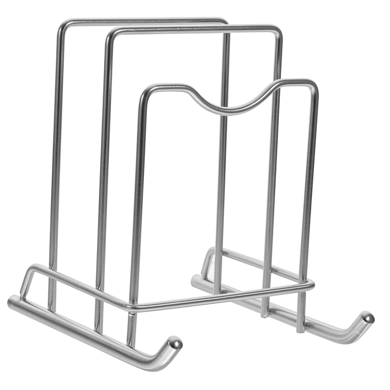 Organizzatore Cucina 2 in 1 per Coperchi e Taglieri Base Antiscivolo in Acciaio Design Semplice