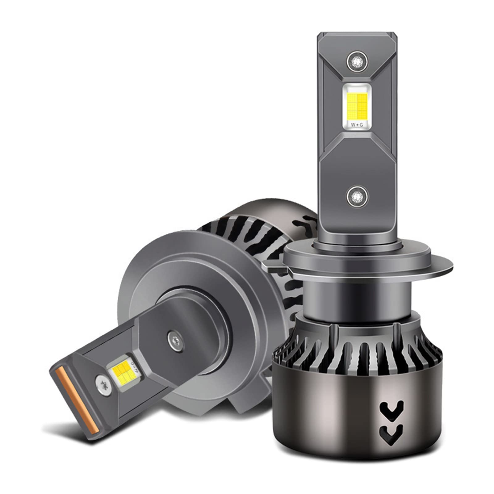 2 Uds Bombillas LED Para Faros Delanteros, Led 3 Colores 20000LM 75W Kit De Conversión De Faros LED Para Coche IP68 A Prueba De Agua,H4