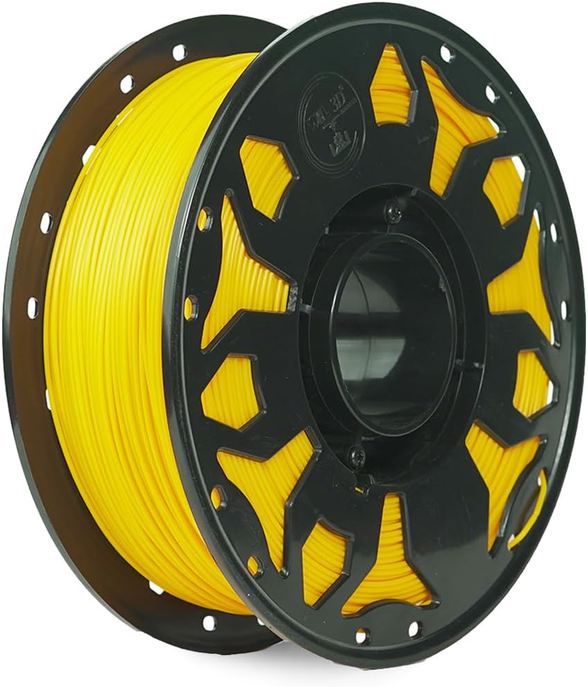 WOL3D PLA PRO+ (Yellow) 3D Printer Filament Roll, 1kg Net Weight, Greater Flexibility, Eco-Friendly, Low Warping Output, 1.75mm Diameter ±0.02mm Accuracy, Ideal for DIY Makers, Compatible