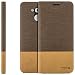 Produktbild zanasta Tasche kompatibel mit Huawei Honor 6C mit Kartenfach Hülle Flip Case Slim Schutzhülle Handytasche, Standfunktion | Hellbraun