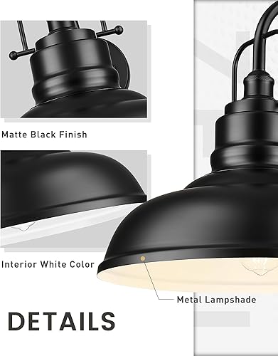 Miniatura 10 de zeyu Lámpara de granero de cuello de cisne de 11 pulgadas, aplique de pared vintage para porche, almacén, cocina, acabado de bronce aceitado, 016-1B