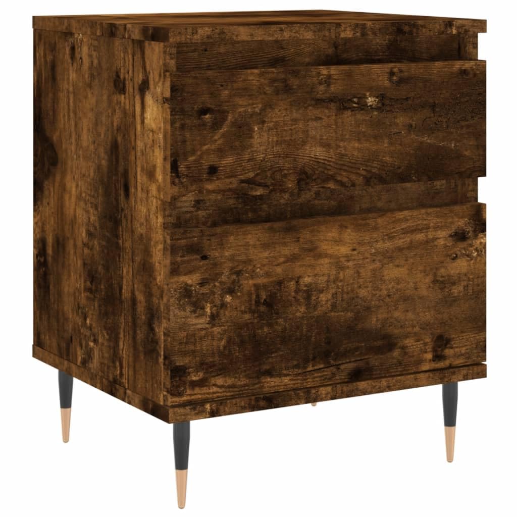 Meuble de nuit en bois d'ingénierie et finitions chêne fumé premium