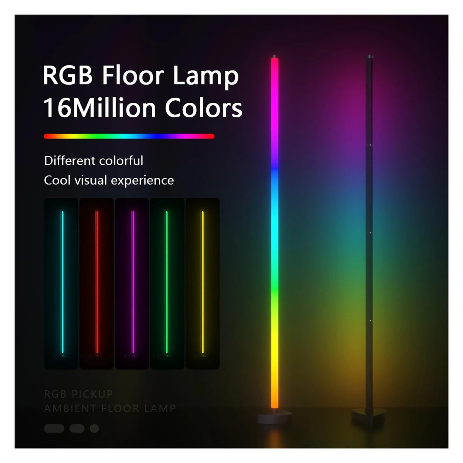 Lampa Stojąca Lampa Podłogowa LED RGB Salon Możliwość Przyciemniania 141cm Wysoce DIY Stojak Nastrojowe Oświetlenie Do Sypialni Home Decor Wewnętrzne Pasuje Każdego Stylu Wnętrza